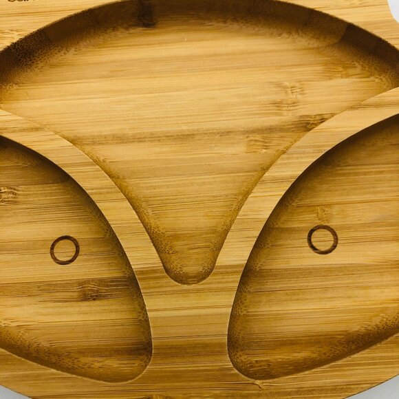 Bamboo Bamboo Fox Baby/Toddler Snack Taste Plate Suction Base Yellow Bamboo UK - Picture 3 of 8